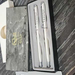 Quill Tesoro silver pen and pencil set